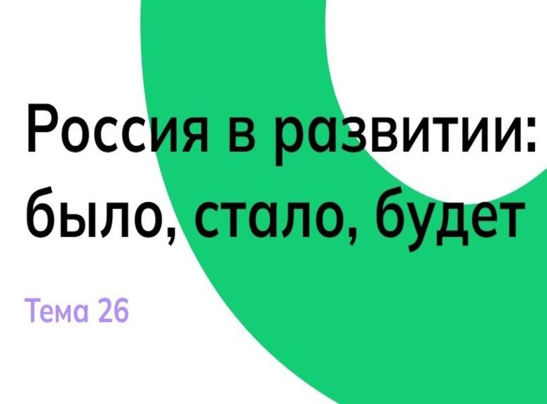 Россия в развитии :было, стало, будет.